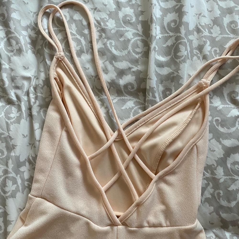 pink strappy dress